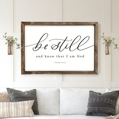 Be Still and Know | Bible Verse Sign - Mulberry Market Designs