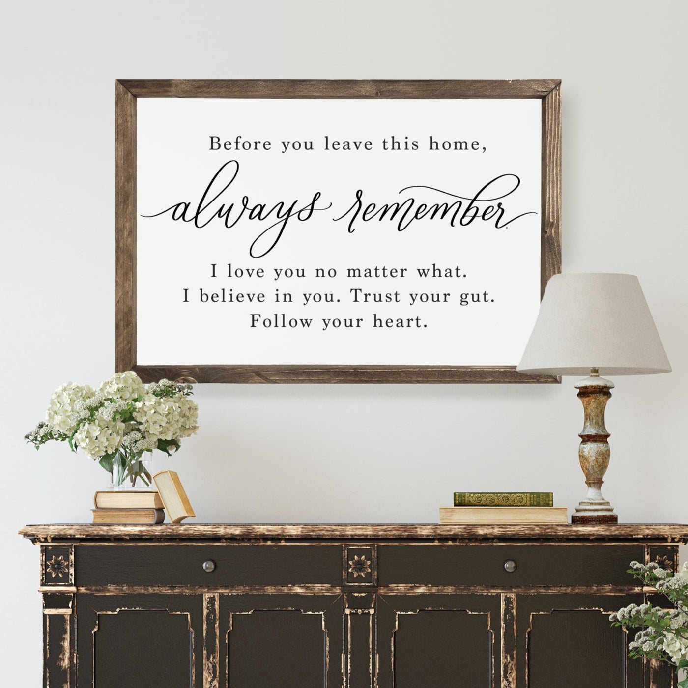 Before You Leave This Home Always Remember Farmhouse Sign - Mulberry Market Designs