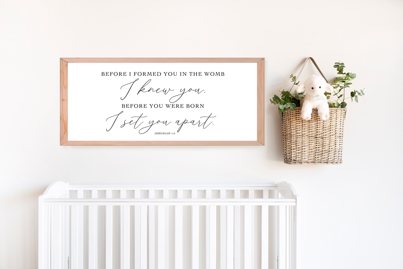 Before I Formed You Wall Art Wood Framed Sign