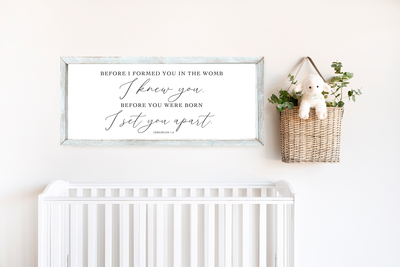 Before I Formed You Wall Art Wood Framed Sign