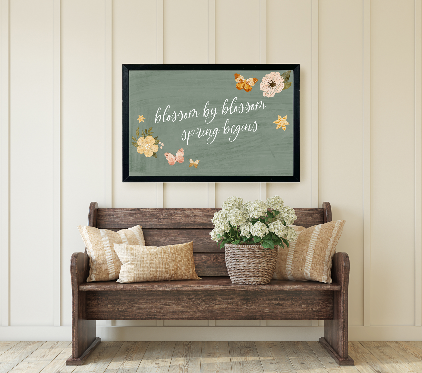 Spring Wall Art Blossom By Wood Framed Sign