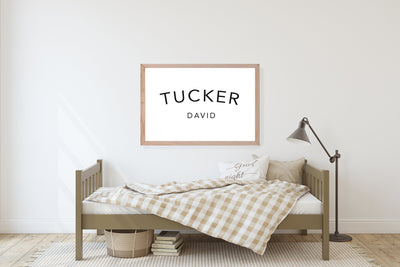 Personalized Baby Name Sign Minimalist Wood Sign - Mulberry Market Designs