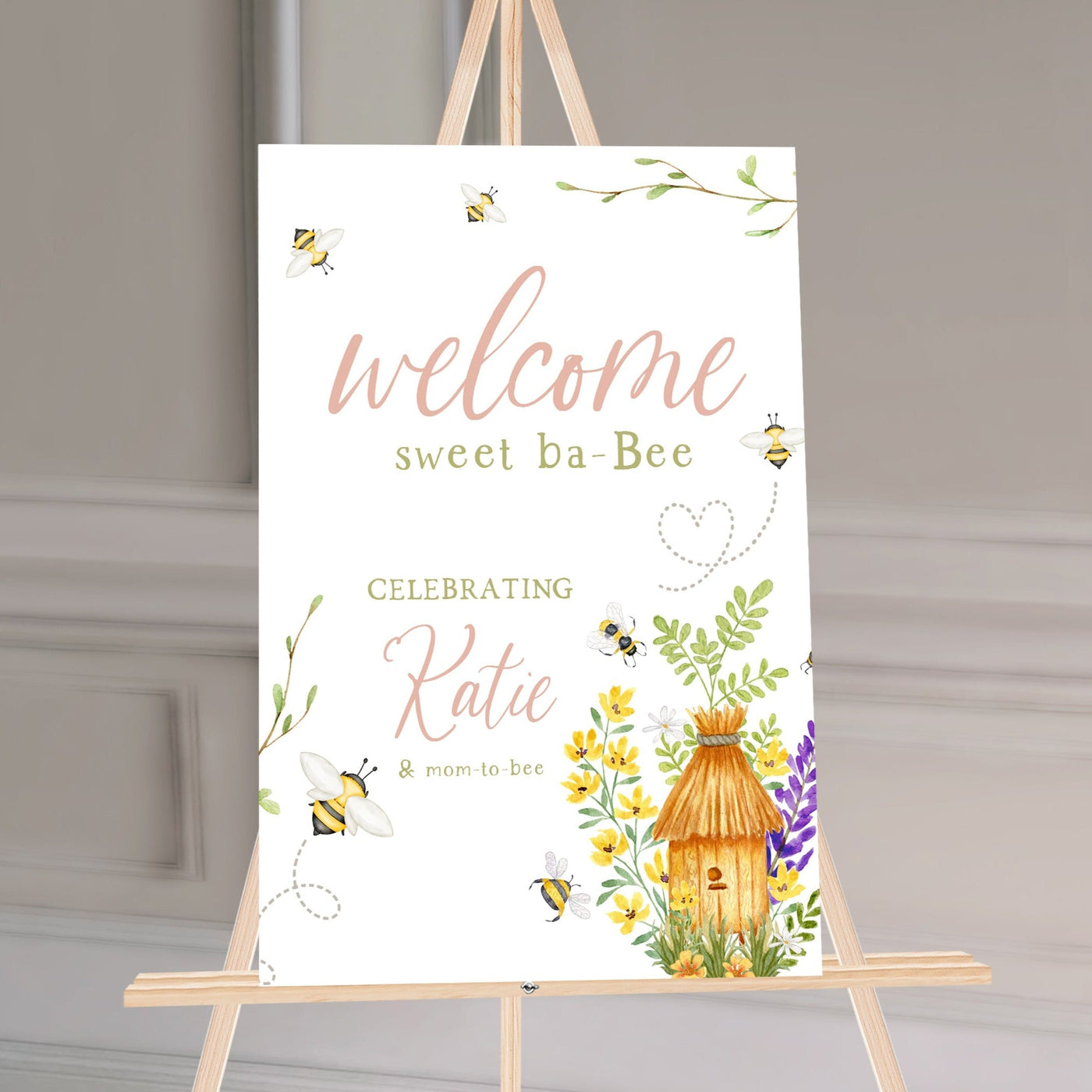 Bumble Bee Baby Shower Sign - Mulberry Market Designs