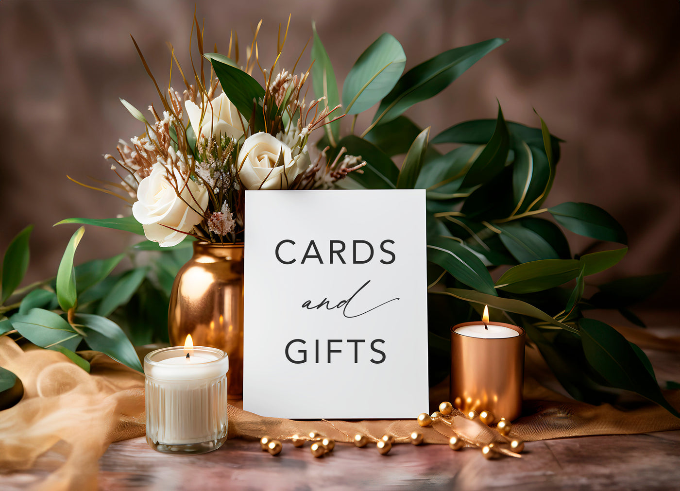 Acrylic Cards and Gifts Wedding Sign - Mulberry Market Designs