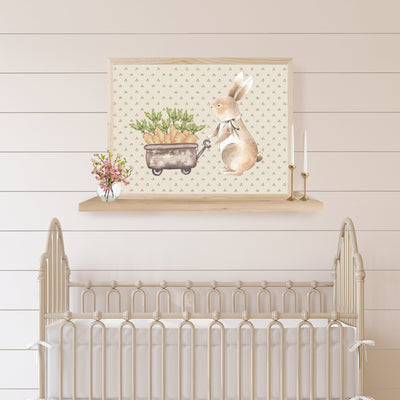 Carrot Patch Bunny Nursery Wall Art - Mulberry Market Designs