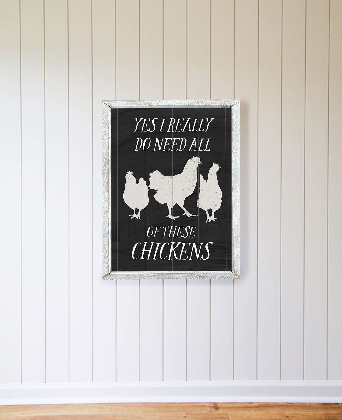 Yes I Do Chickens Wood Framed Sign - Mulberry Market Designs