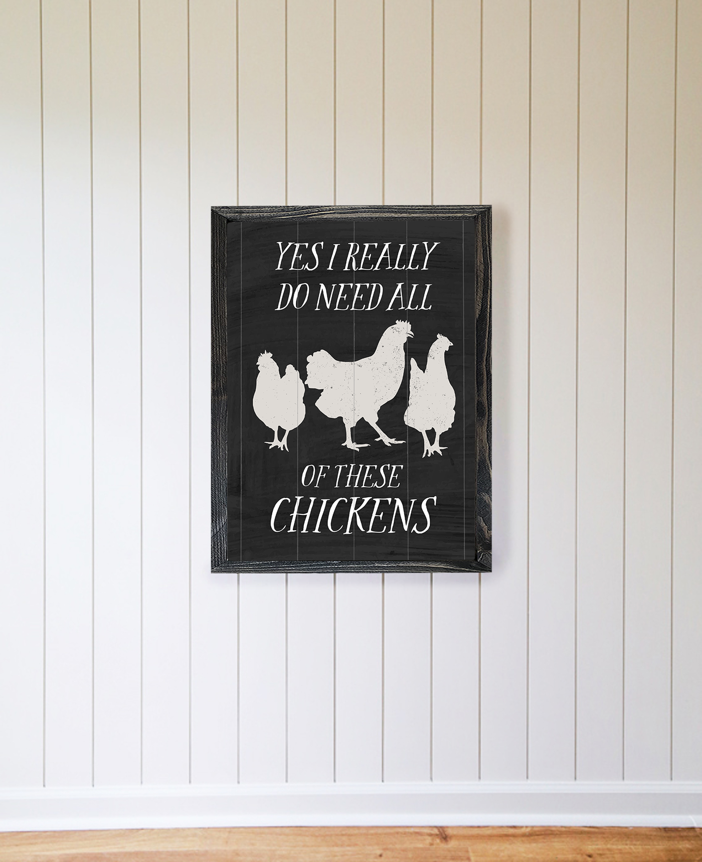 Yes I Do Chickens Wood Framed Sign - Mulberry Market Designs