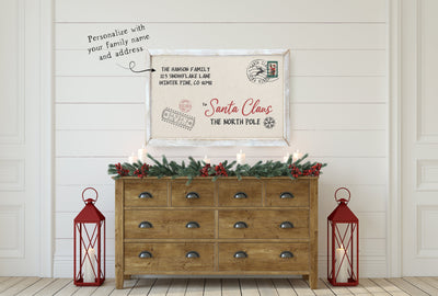 Personalized Letter to Santa Christmas Sign - Mulberry Market Designs