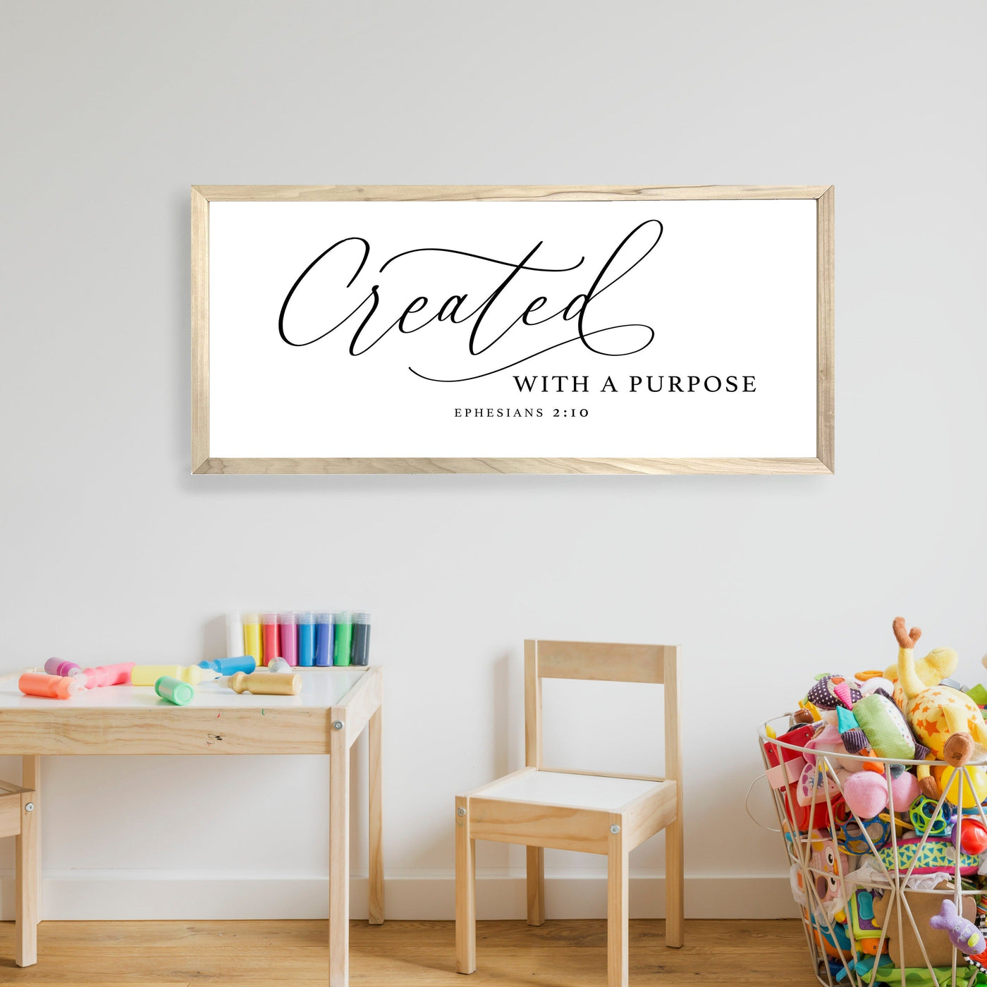 Created With A Purpose Wood Framed Sign - Mulberry Market Designs