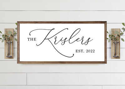 Personalized Family Name Sign