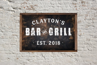 Personalized Bar and Grill Sign - Mulberry Market Designs