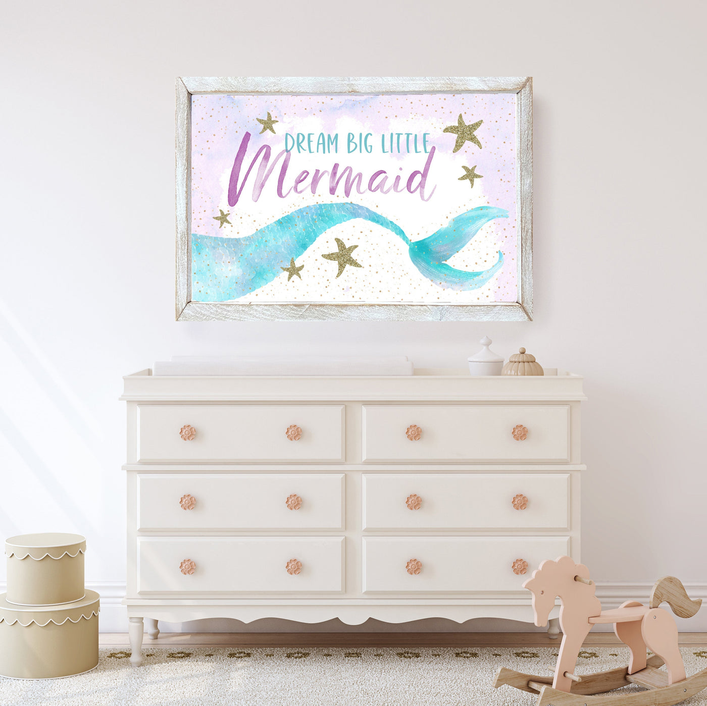 Dream Big Little Mermaid Sign - Mulberry Market Designs