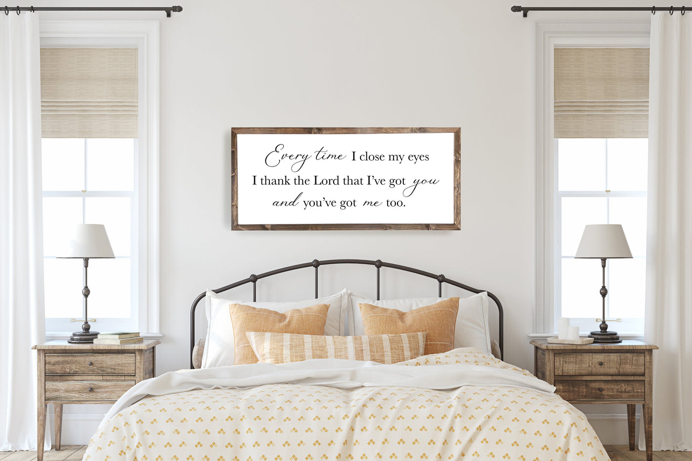 Everytime I Close My Eyes Wood Bedroom Sign - Mulberry Market Designs