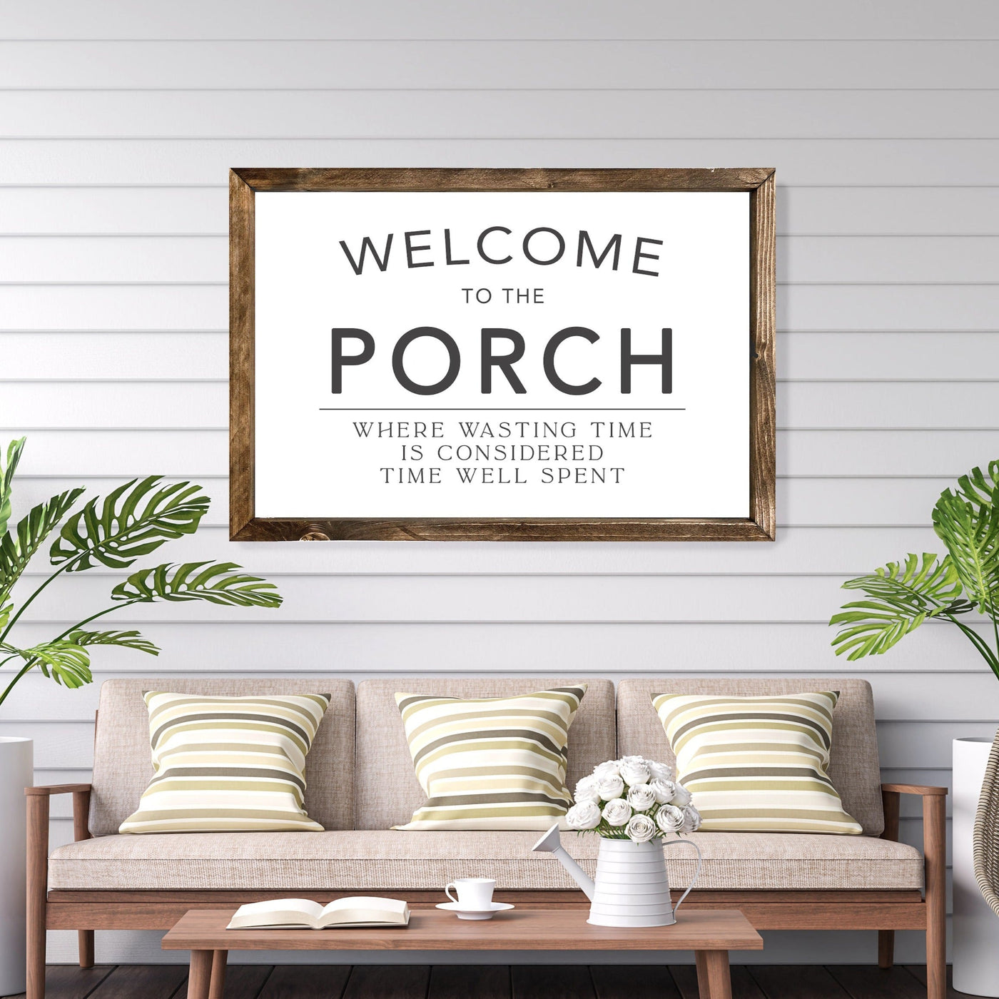 Welcome to the Porch Farmhouse Wood Sign - Mulberry Market Designs