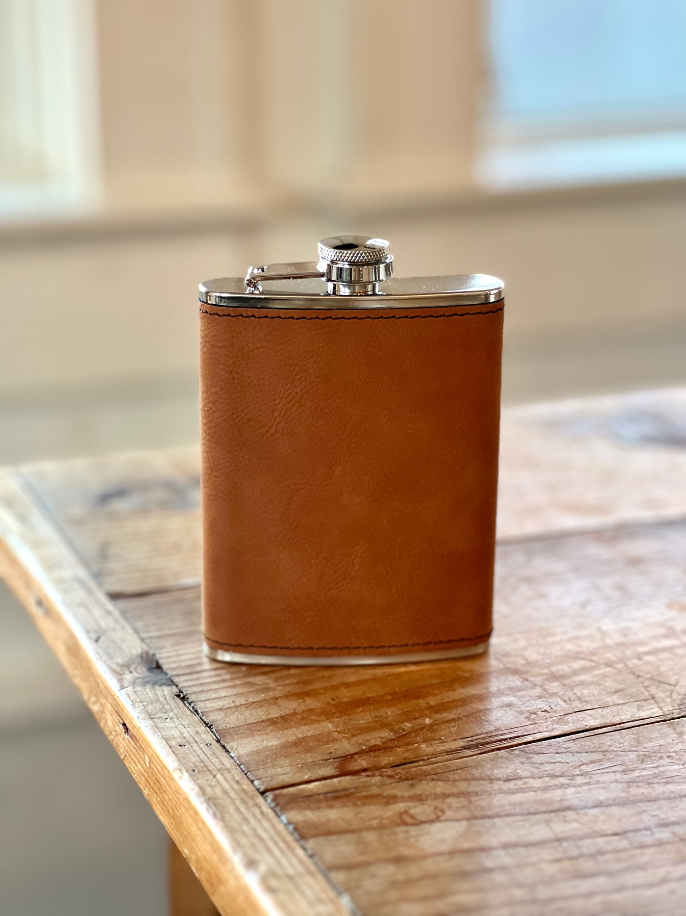 Leatherette Steel Flask