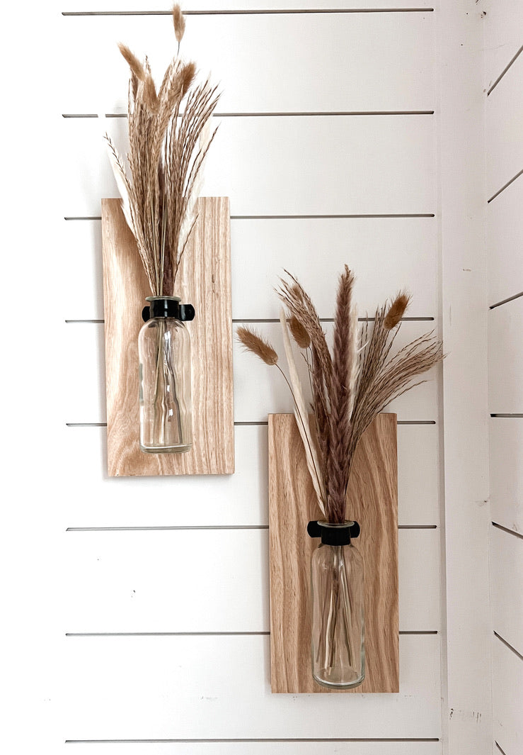 Set of 2 Rustic Wood Farmhouse Sconces - Mulberry Market Designs