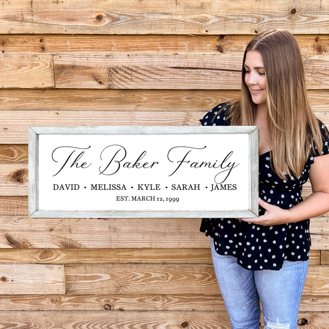 Custom retailer Family Sign