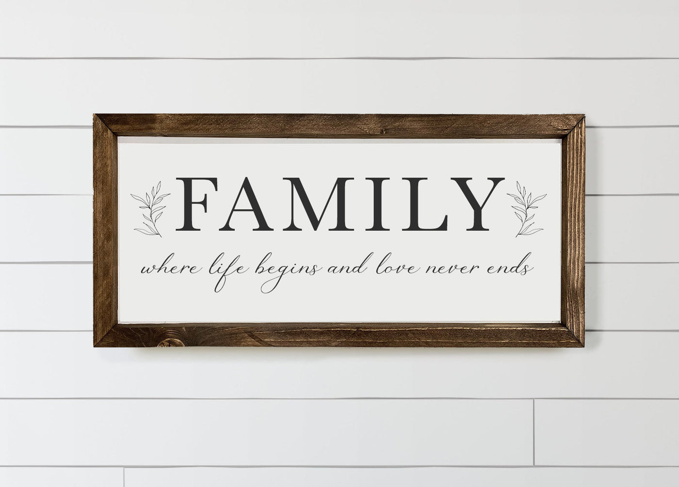 Family Where Life Begins Sign - Mulberry Market Designs