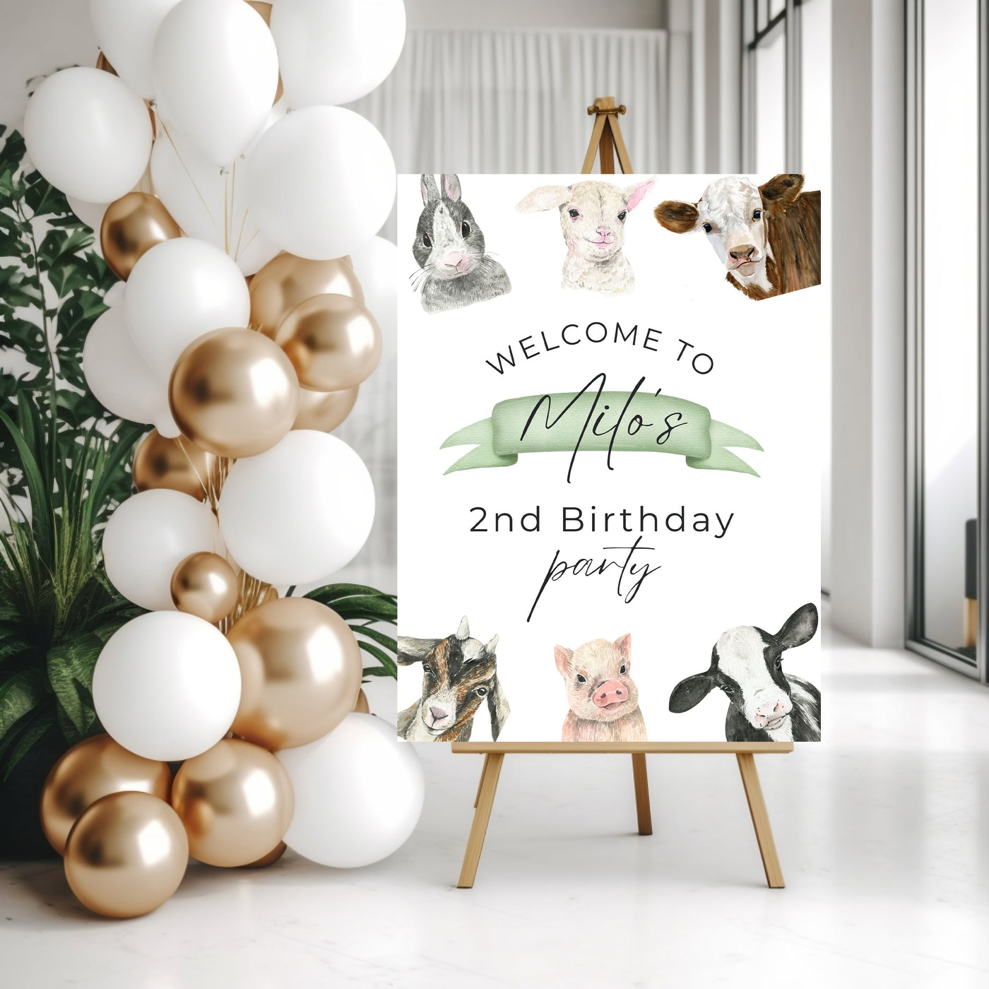 Personalized Farm Birthday Sign - Mulberry Market Designs