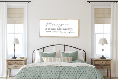 Marriage Sleepover with Your Favorite Weirdo Bedroom Sign