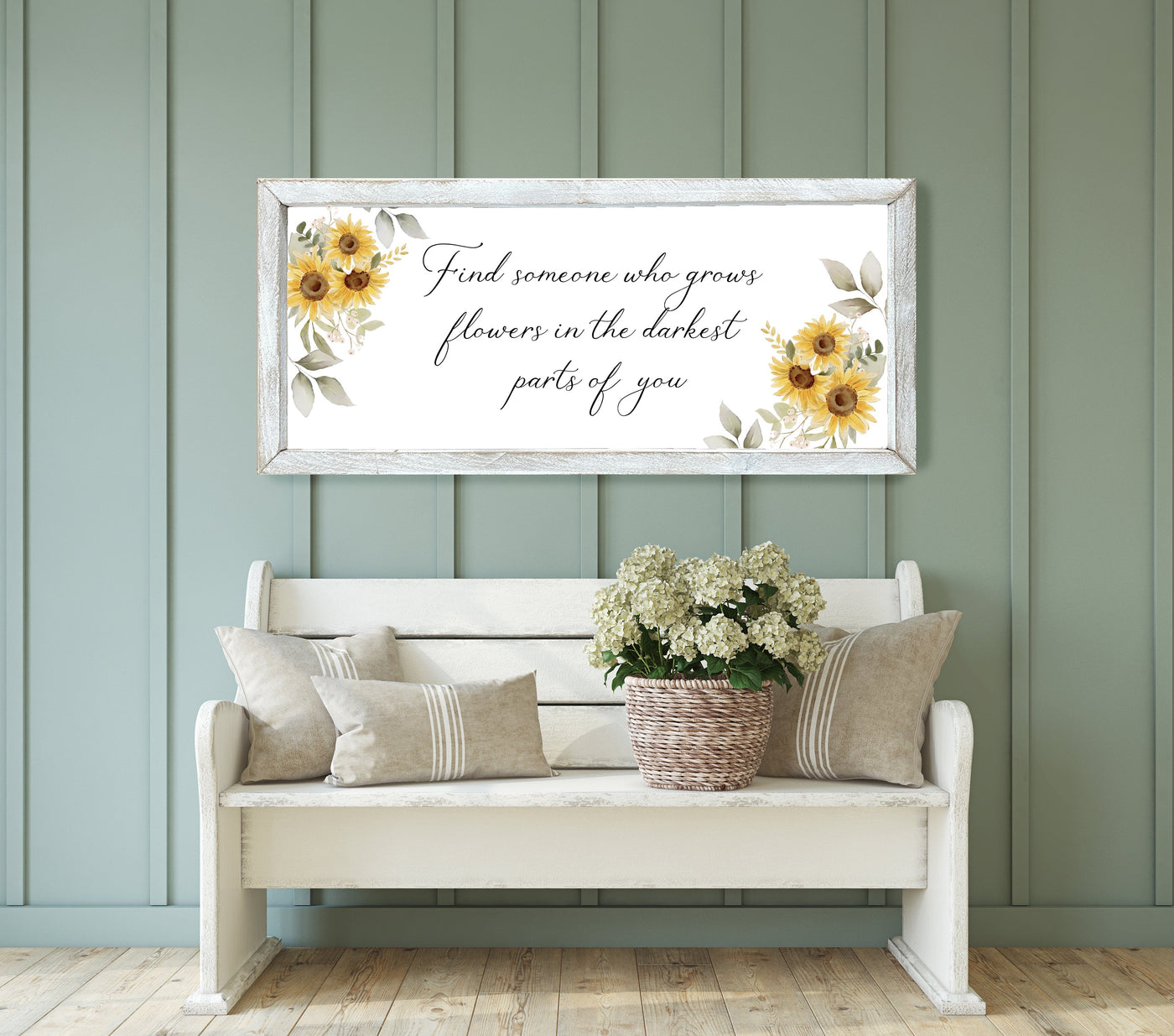 Find Someone Who Grows Flowers In The Darkest Parts Of You Farmhouse Sign - Mulberry Market Designs