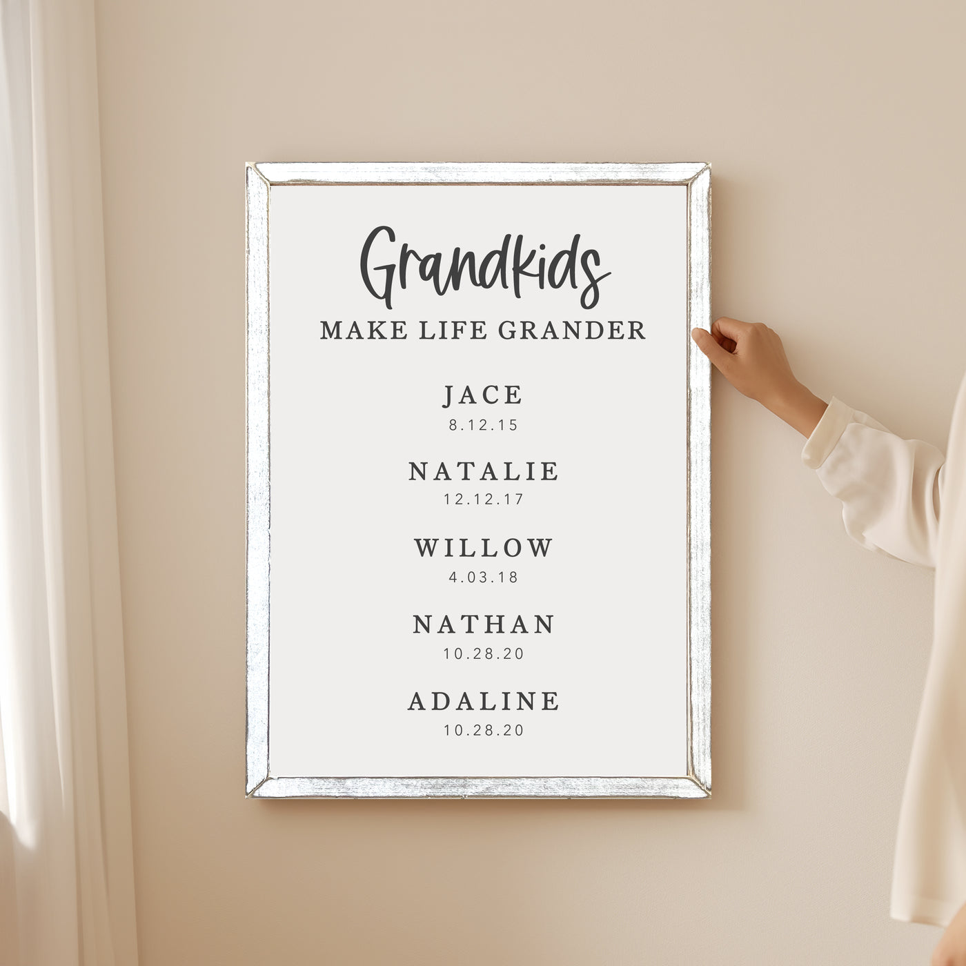 Personalized Grandkids Make Life Grand Sign