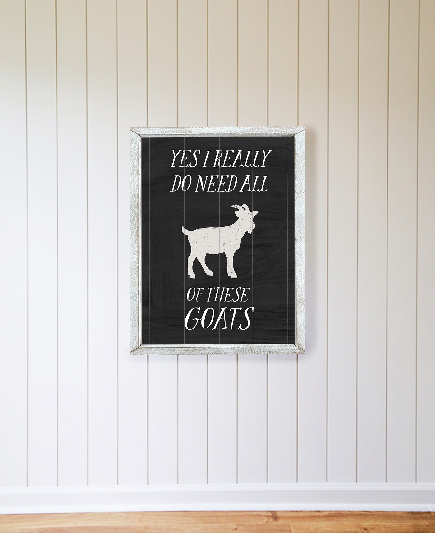 Yes I Do Need All of These Goats Wood Framed Sign - Mulberry Market Designs