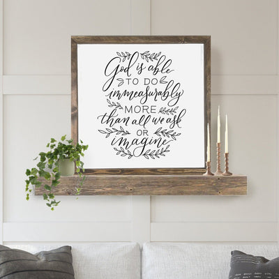 God is Able Christian Wood Wall Art - Mulberry Market Designs