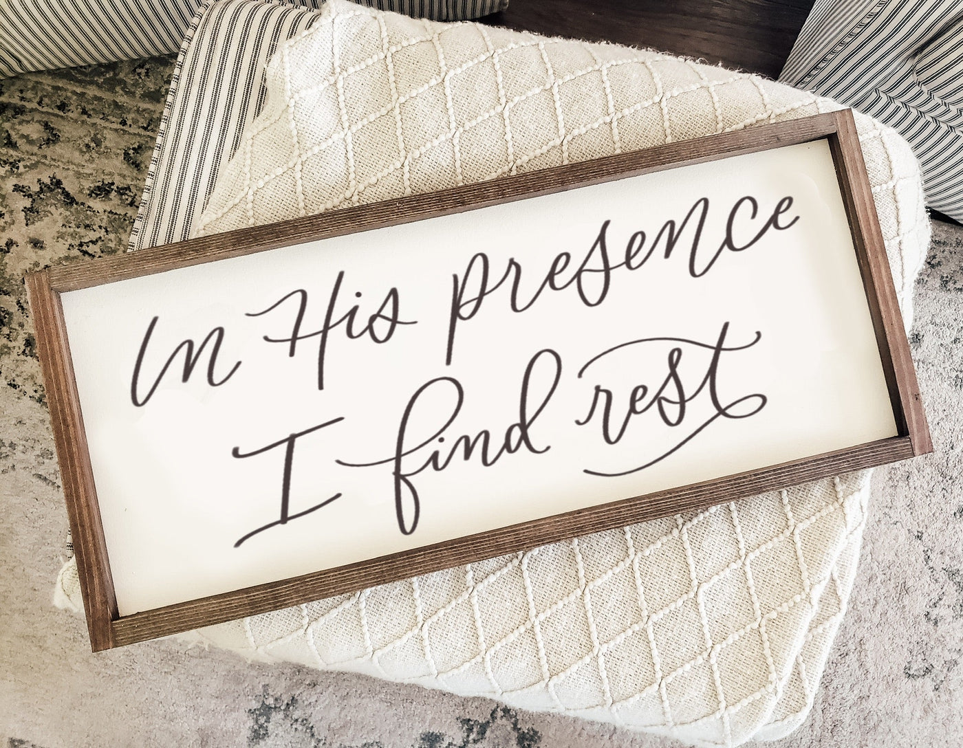 In His Presence We Find Rest | Christian Wall Art - Mulberry Market Designs