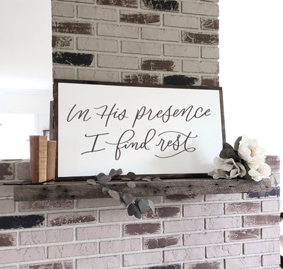 In His Presence We Find Rest | Christian Wall Art - Mulberry Market Designs