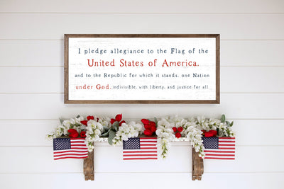 I Pledge Allegiance Wood Framed Sign Wood Framed Sign