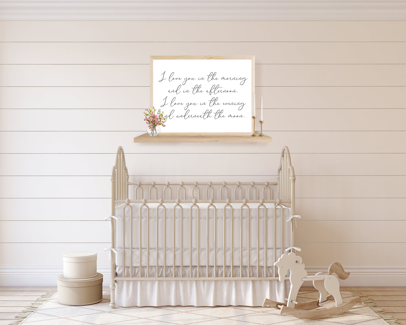 I Love You In The Morning Nursery Wall Art - Mulberry Market Designs