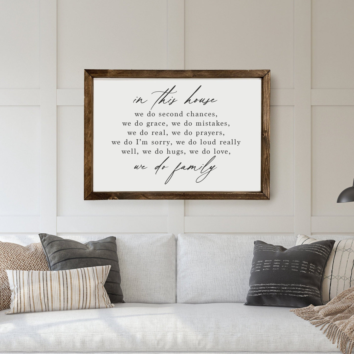 In This House We Do Second Chances | Wood Framed Sign - Mulberry Market Designs