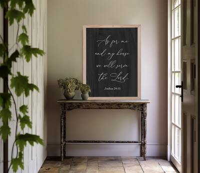 We Will Serve The Lord Wall Art - Mulberry Market Designs