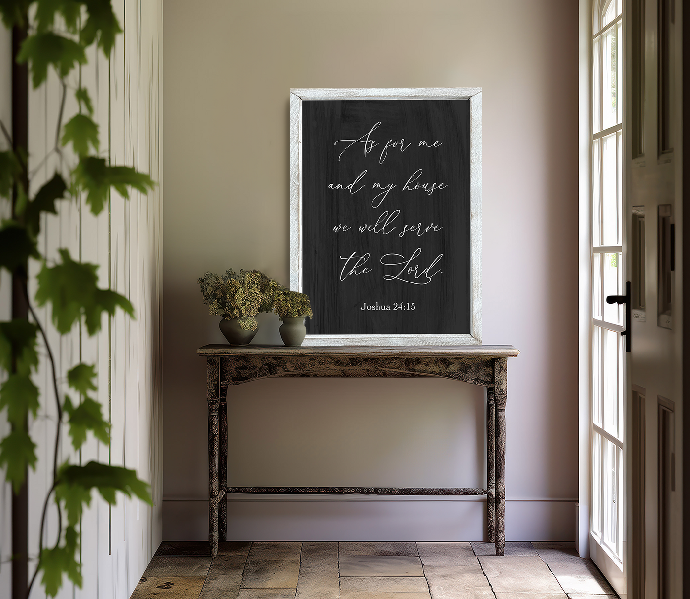 We Will Serve The Lord Wall Art - Mulberry Market Designs