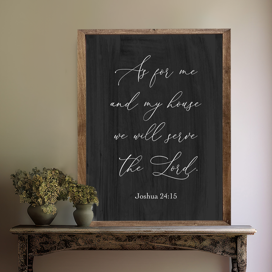 We Will Serve The Lord Wall Art - Mulberry Market Designs