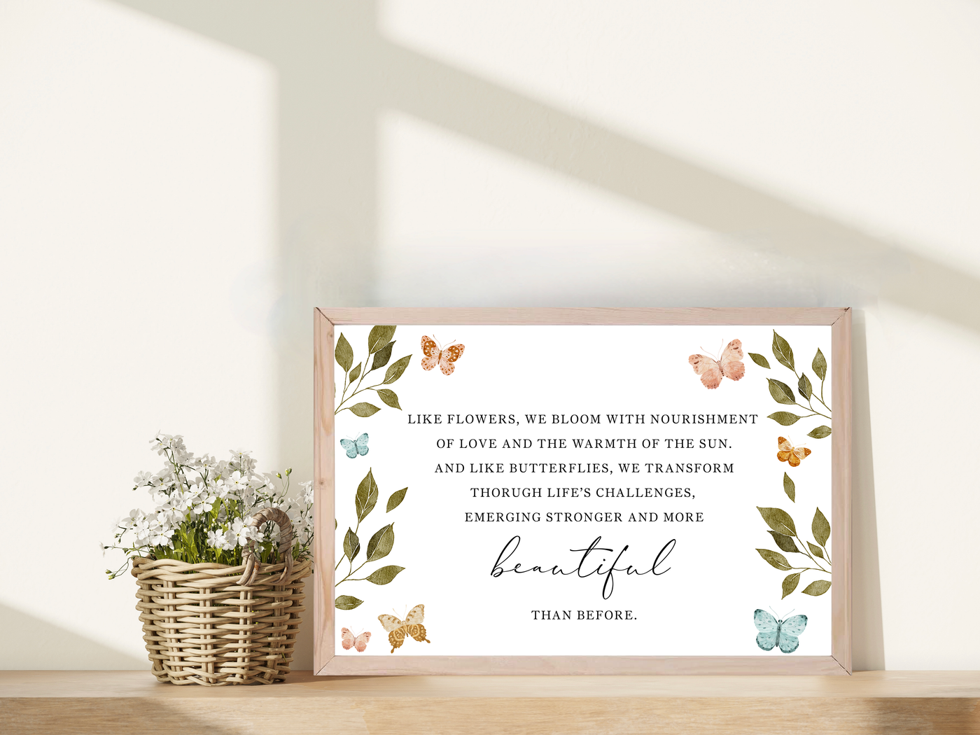 Like Flowers, We Bloom | Wood Farmhouse Sign - Mulberry Market Designs