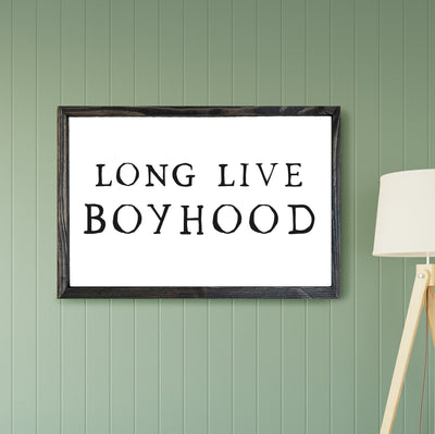 Long Live Boyhood Kids Room Wall Art - Mulberry Market Designs