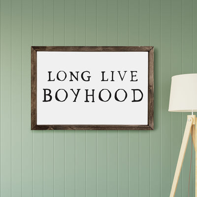 Long Live Boyhood Kids Room Wall Art - Mulberry Market Designs