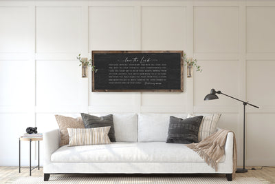 Love The Lord Framed Sign | Bible Verse Sign - Mulberry Market Designs