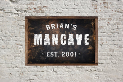 Personalized Man Cave Wood Framed Sign Wood Framed Sign