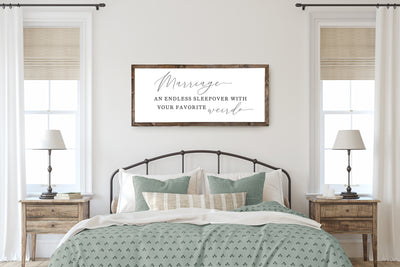 Marriage Sleepover with Your Favorite Weirdo Bedroom Sign