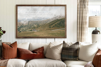 The Lord Bless You Mountain Scene Scripture Wall Art