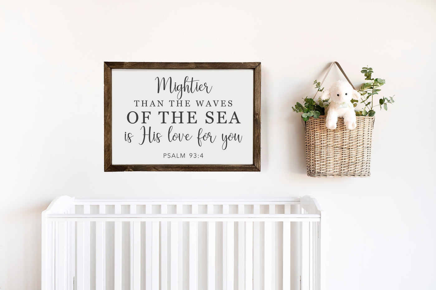 Mightier Than the Waves of The Sea | Christian Wall Art - Mulberry Market Designs