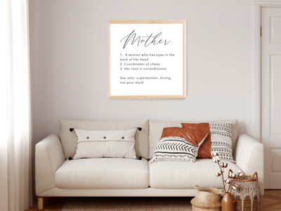 Mother Definition Wall Art - Mulberry Market Designs