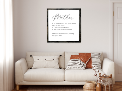 Mother Definition Wall Art - Mulberry Market Designs