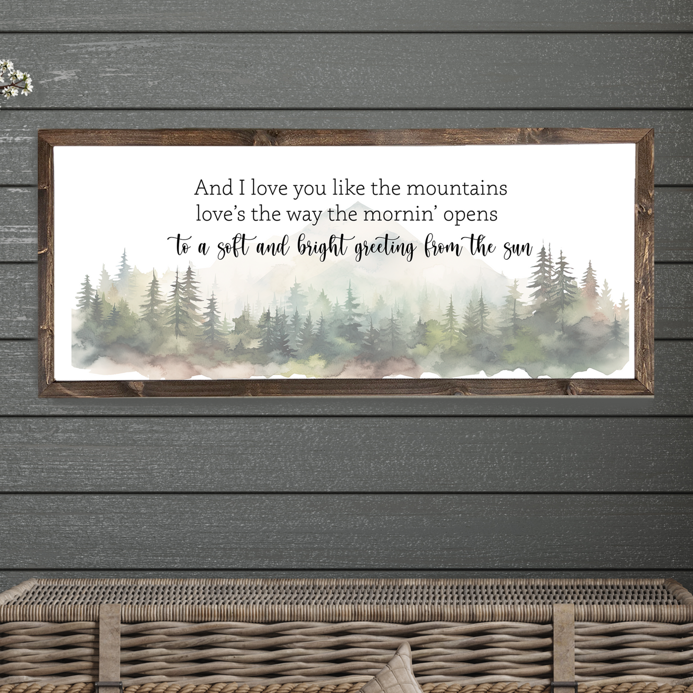 And I Love You Like The Mountains Wall Art - Mulberry Market Designs