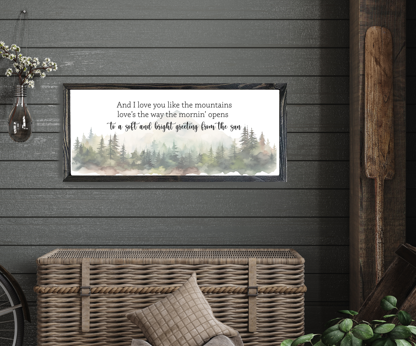 And I Love You Like The Mountains Wall Art - Mulberry Market Designs