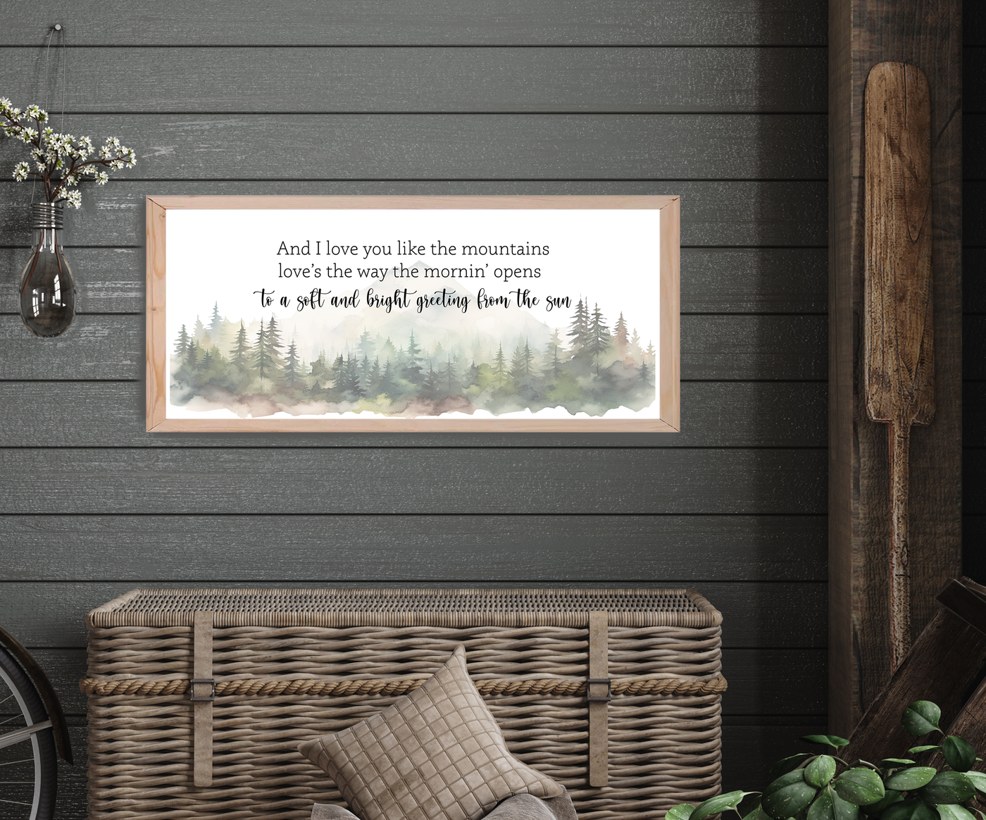 And I Love You Like The Mountains Wall Art - Mulberry Market Designs