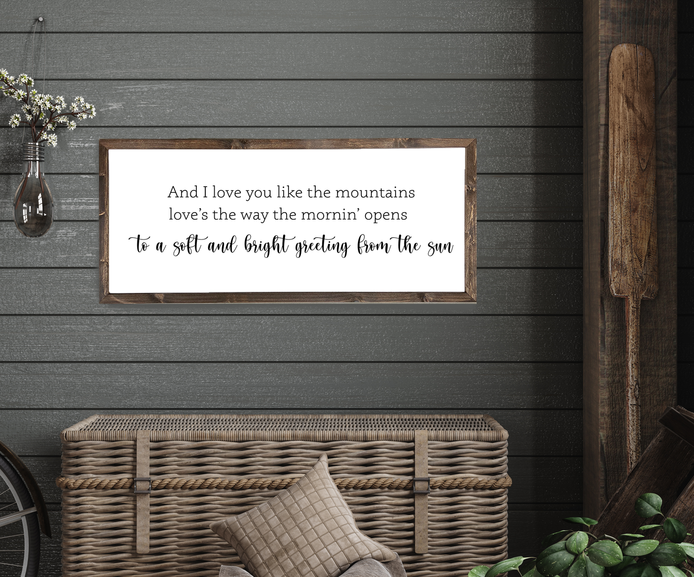 And I Love You Like The Mountains Wall Art - Mulberry Market Designs